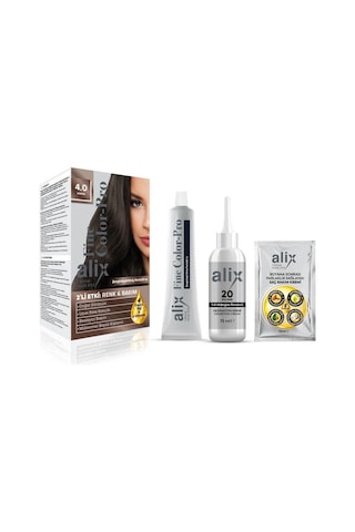 Alix Fine Color Pro Kit Saç Boyası - 4.0 Kahve