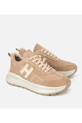 Hotiç Kadın Süet Deri Bej Kalın Tabanlı Comfort Spor Ayakkabı 01ayh315710a310 01ayh315710a310 Bej