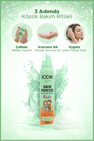 Icon Saç Şek. Köpük For Kıds 3'lü Set