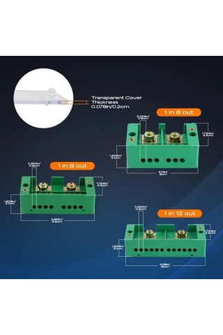 Xuweiwei 2 In 6 Out 2 Inç 6 8 12 Çıkış Bağlantı Terminali Fj6 Paralel Konnektör Yüzey Montaj Dağıtım Kutusu