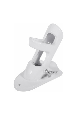 Monyee Alüminyum Bayrak Çubuklu Tutucu, 2.54 Cm Çap Uyumlu, Çift Konumlu, Kolay Kurulum, Beyaz Beyaz