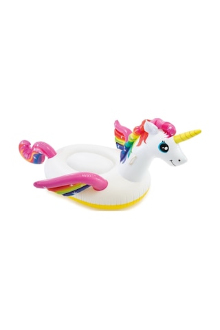 İntex Unicorn Tek Boynuzlu At Şişme Binici Unicorn At Binici Bot 201 x 140 x 97 CM Çok Renkli