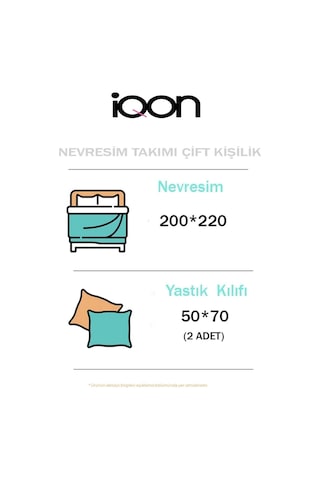 İqon Çift Kişilik Nevresim Seti Jungle Beyaz Setçift