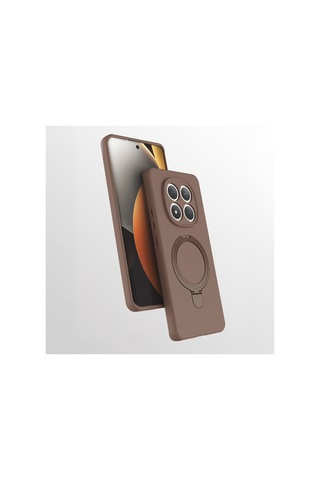 Xiaomi Redmi Note 15 Pro Kılıf M-safe Şarj Özellikli Standlı Premium Kapak Desertgold Desertgold