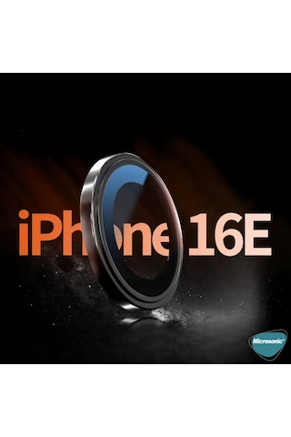 Microsonic Apple Uyumlu iPhone 17e Tekli Kamera Lens Koruma Camı Siyah