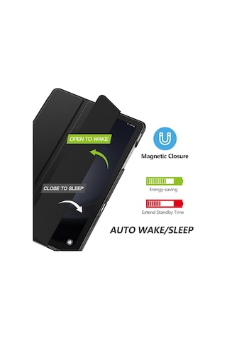 Samsung Uyumlu Galaxy Tab A11 8.7inç Kılıf Pu Deri Smart Standlı Case Uyku Modlu X133 X135 X135f