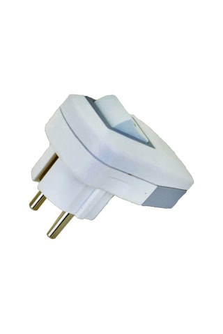 Anahtarlı Topraklı Erkek Fiş Kolay Bağlantı Kırmızı Işık