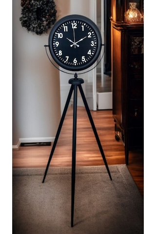 Siyah Asil Standart Stil Tripod Ayaklı Saat Çok Renkli