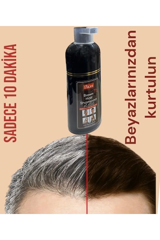 Paxe Brown Hair Shampoo Beyaz Saç Kapatıcı Şampuan Kahverengi Renk 400ml