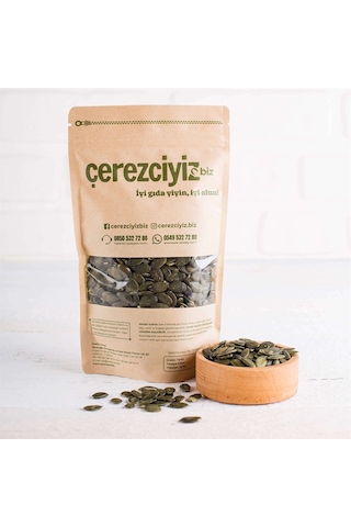 Çerezciyiz Biz Kavrulmamış ve Tuzsuz Çiğ İç Kabak Çekirdeği 500 G