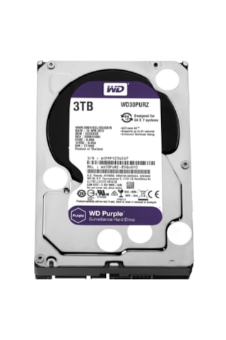 Western Digital 3.5" 3 Tb Purple Wd30purz Sata 3.0 5400 Rpm Hard Disk Diğer