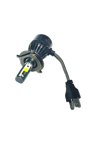 Motosiklet H4 Led Power Led 12v 4000Lümen 6000K Beyaz Işık Xenon Ampul