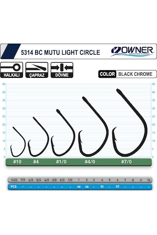 Owner 5314 Mutu Light Black Chrome İğne