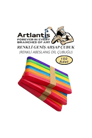 Renkli Dil Çubuğu 150 Li 1 Paket Ahşap Dil Basma Cubugu Abeslang Renkli Doktor Dil Çubuğu Büyük Jumbo