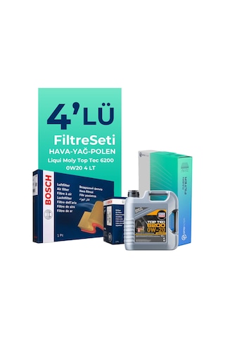 Bosch Volkswagen Taigo 1.0 Tsi Filtre Bakım Seti Liqui Moly Motor Yağlı (2020-2024) 4 Lü -