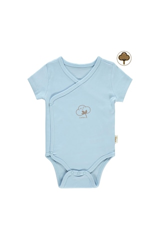 Civil Baby Bebek Organik Çıtçıtlı Badi 0-3 Ay Mavi 14330R008SS1-3 Mavi