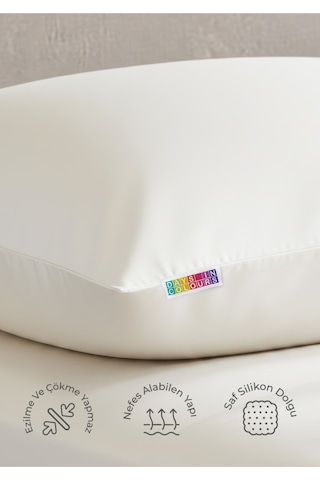 Mikro Silikon Uyku Yastığı - 2. Ürün - Daysoft Serisi - 600 Gram Beyaz