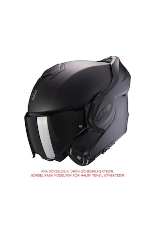 Scorpion Exo-tech Evo Conquer Çene Açılabilir Motosiklet Kaskı Siyah Gümüş