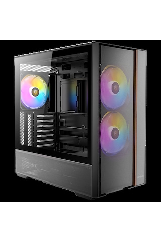 Antec Flux Rear Mid Tower Oyuncu Kasası - Flux Hava Akışı Platformu - 5x Pwm Fan 3x140mm Argb + 2x120mm Reverse - Mesh Ön Panel - Usb Type-c 3.2 Gen2 - 360mm Radyatör - 400mm Gpu - Gpu Braketi Dahil
