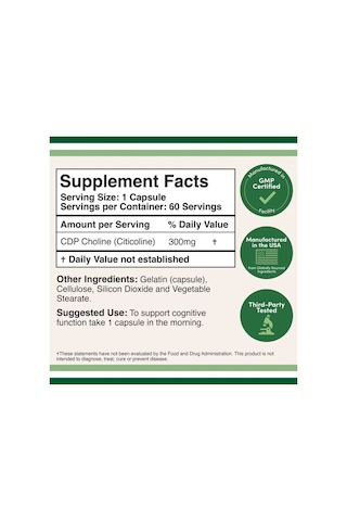 Cdp Choline 300 Mg 60 Kapsül