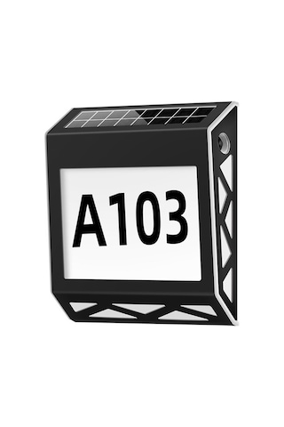 Agoodshop Su Geçirmez Sokak Işareti Güneş Enerjili Dijital Ev Işığı Numara Duvar Işığı Adres Işareti