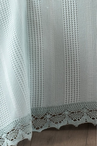 %100 Pamuk Çift Kişilik Kopanaki Dantelli Petek Pike 210x230 Cm-mint Yeşili Mıntyesılı Mint Yeşili