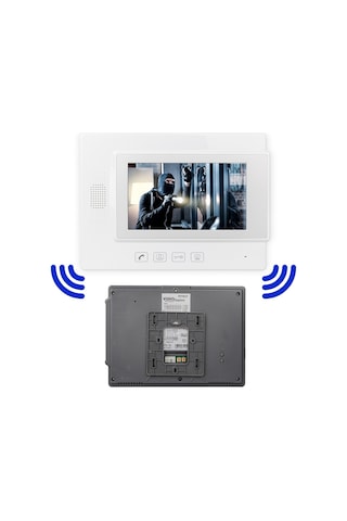 Powermaster Görüntülü Kapı Diyafonu Daire İçi Görüntülü Kapı Zili Paneli 7 İnç Ekranlı