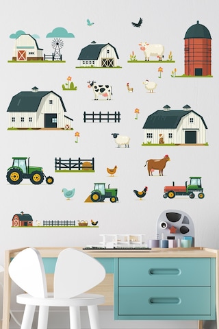 Çiftlik Temalı Çocuk Odası Sticker Seti