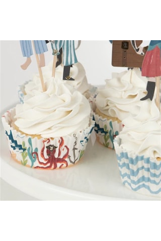 Meri Meri - Pirate Ship Cupcake Kit - Korsan Gemisi Cupcake Seti - 24'lü