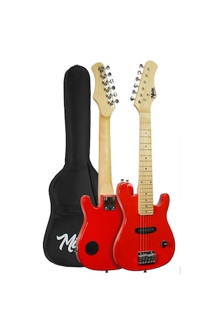 Midex Ceg-30rd 4-6 Yaş Çocuklar İçin Amfili Full 1/4 30 İnç Elektro Gitar Seti Red
