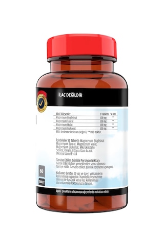 Magnezyum Elementleri Complex 400 MG 60 Tablet
