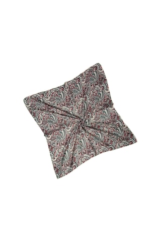 Ebruli Pamuklu Etnik Desenli Soft Eşarp 90x90 Cm Kırmızı