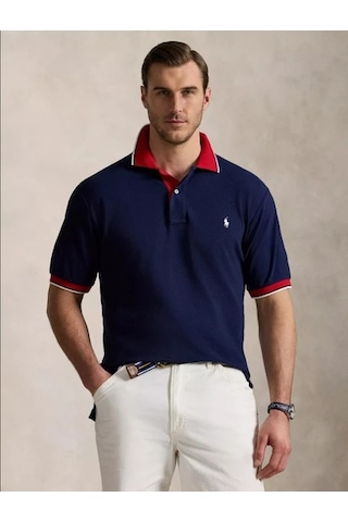 Polo Ralph Lauren Polo Yaka Tişört Lacivert-kırmızı