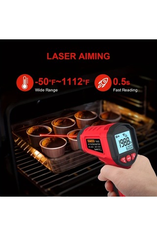 Boatshop1 Hytaıs Ts600 Kızılötesi Termometre Tabancası Yüksek Hassasiyetli -58 F İla 1112 F Red
