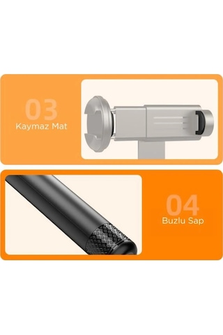 C10 Çok Amaçlı Tripod Kumandalı Selfie Çubuğu 183 Cm Siyah 1 Adet