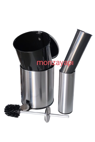 Primanova Cigo Çelik Çöp Kovası Soft Ve Wc Tuvalet Fıtçası Mat Krom