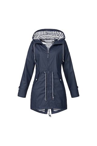 Sones Kadın Su Geçirmez Yağmurluk Kapşonlu Yağmurluk Lacivert