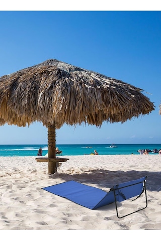 Exent Mavi Katlanır Portatif Şezlong-çantalı