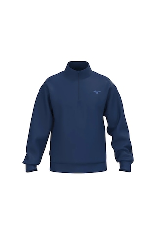 Mizuno Athletic 1/4 Zip Erkek Fermuarlı Sweatshirt Lacivert Çok Renkli