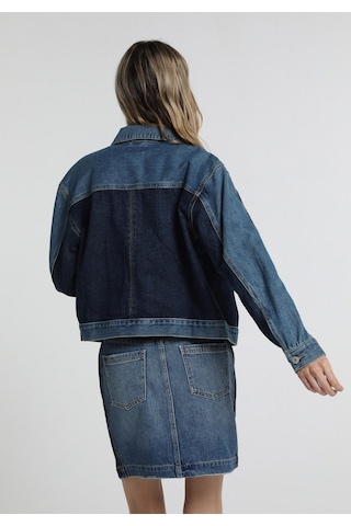 Colin's Colins Oversize Fit Düğmeli Astarsız Kadın Dark İndigo Denim Ceket Cl1082791 Q1.v1 Dn45175