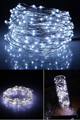 Ev Balkon Ve Parti İçin 10 Metre Beyaz Kumandalı Usb Peri Led 8 Modlu Animasyonlu Yılbaşı Süsü Işık