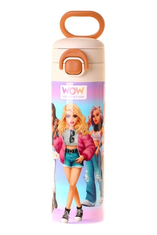 Wow Generation 520 Ml Very Nice Baskılı Lila Kız Çocuk Çelik Termos Matara Çift İçim Kilitli Kapak - W6083