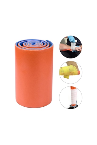 Neevoyu Acil Durumlarda Hayat Kurtaran Taşınabilir Esnek Atel - Kamp & Doğa Yürüyüşü İçin 112 Karakter Turuncu