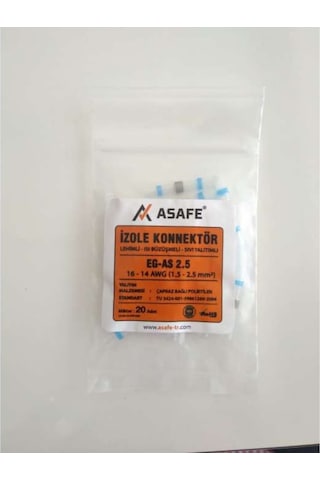 Asafe Isı Büzüşmeli,Kendinden Lehimli,Izole Konnektör 2,5Mm(20Li)