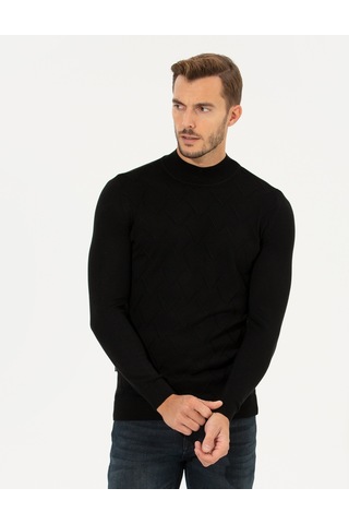 Pierre Cardin Erkek Siyah Triko Kazak 50259865-vr046 Siyah