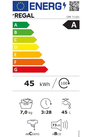 Regal CMI 71101 1000 Devir 7 KG Çamaşır Makinesi