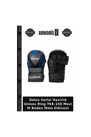 Delux Serisi Hazırlık Unisex Ring Tke-150 Mavi M Beden Mma Eldiveni
