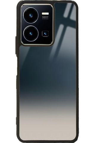 Vivo Y22s Mavi Geçiş Tasarımlı Glossy Telefon Kılıfı Çok Renkli