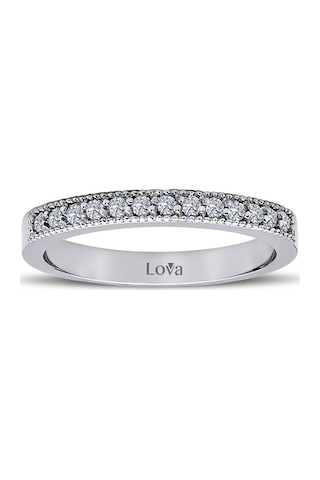 Lova 0,19 Karat Pırlanta Yarımtur Yüzük - 1030151