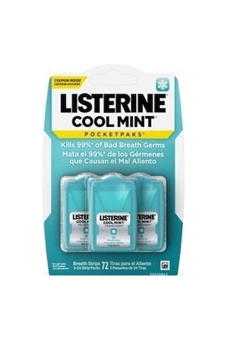 Listerine Cool Mint Nefes Tazeleyici Pocketpaks 72'li Listerine Cool Mint Nefes Tazeleyici Pocketpaks 72'li